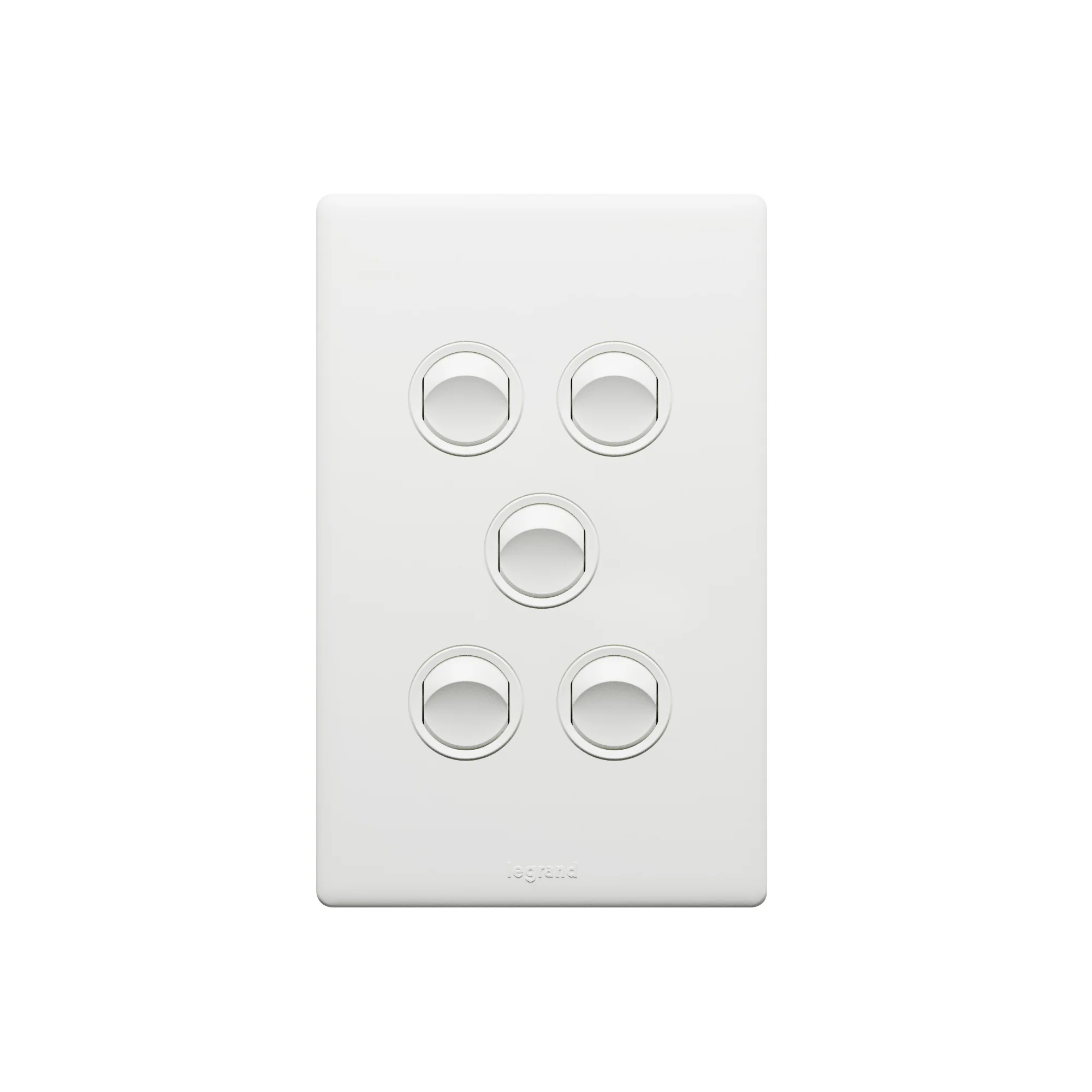 Legrand Excel Life Dedicated Plate 5 Gang Switch, Available in 5 Colours - Image 4