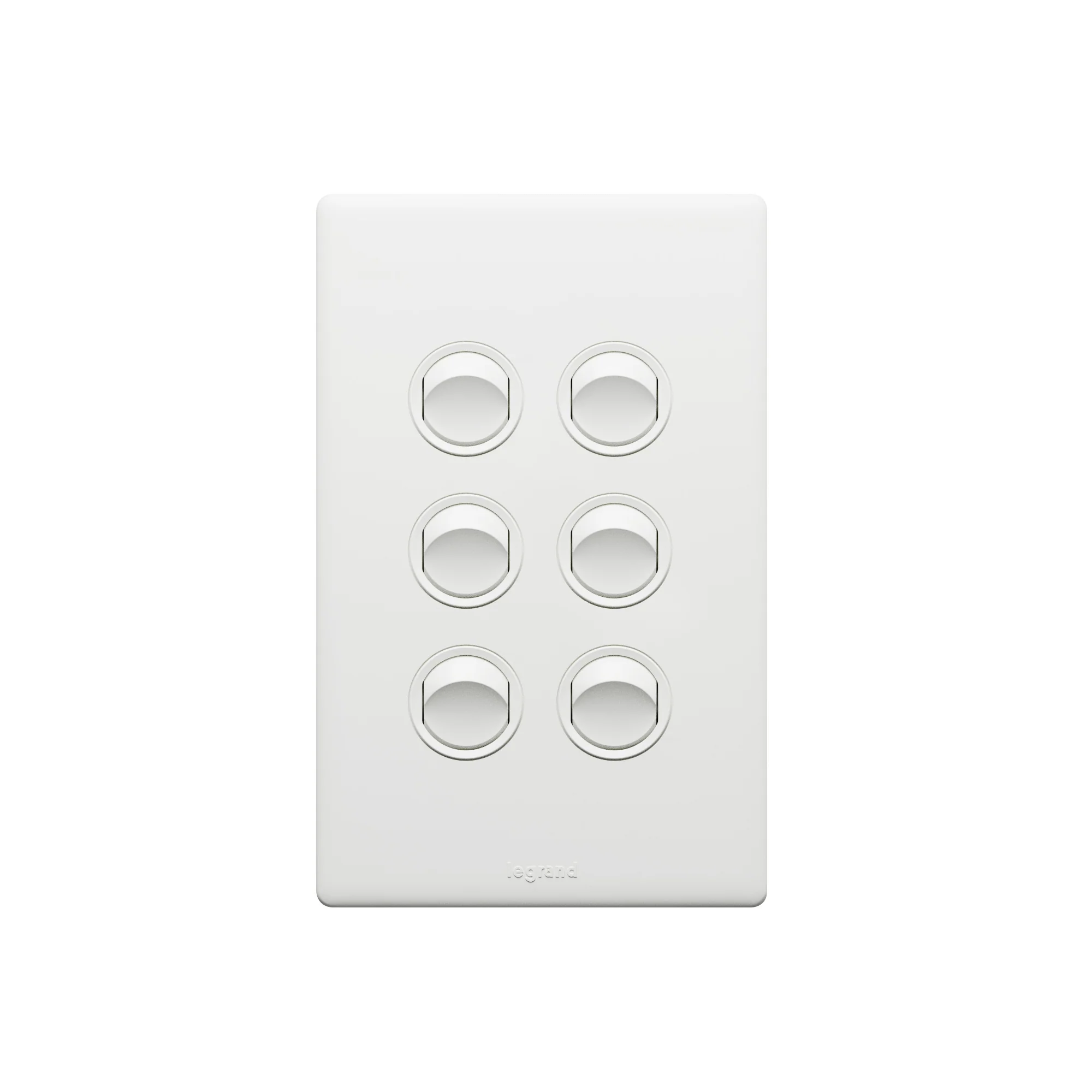 Legrand Excel Life Dedicated Plate 6 Gang Switch, Available in 5 Colours - Image 4