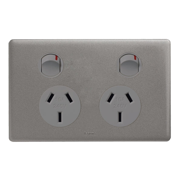 Legrand Excel Life Double Power Point Outlet, Available in 5 Colours