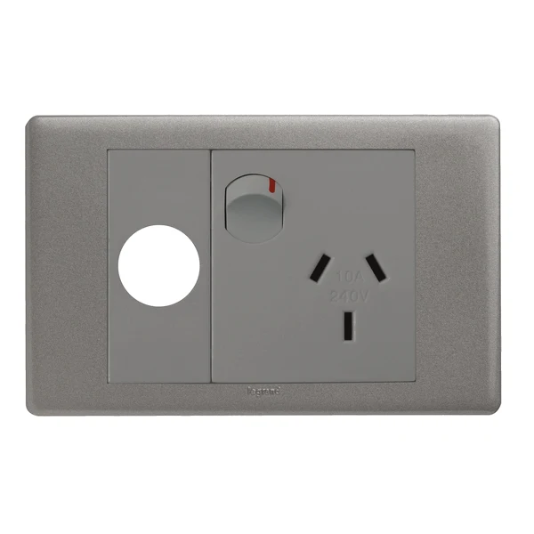 Legrand Excel Life Single Power Point Outlet With Extra Function Hole, Available in 2 Colours - Image 2