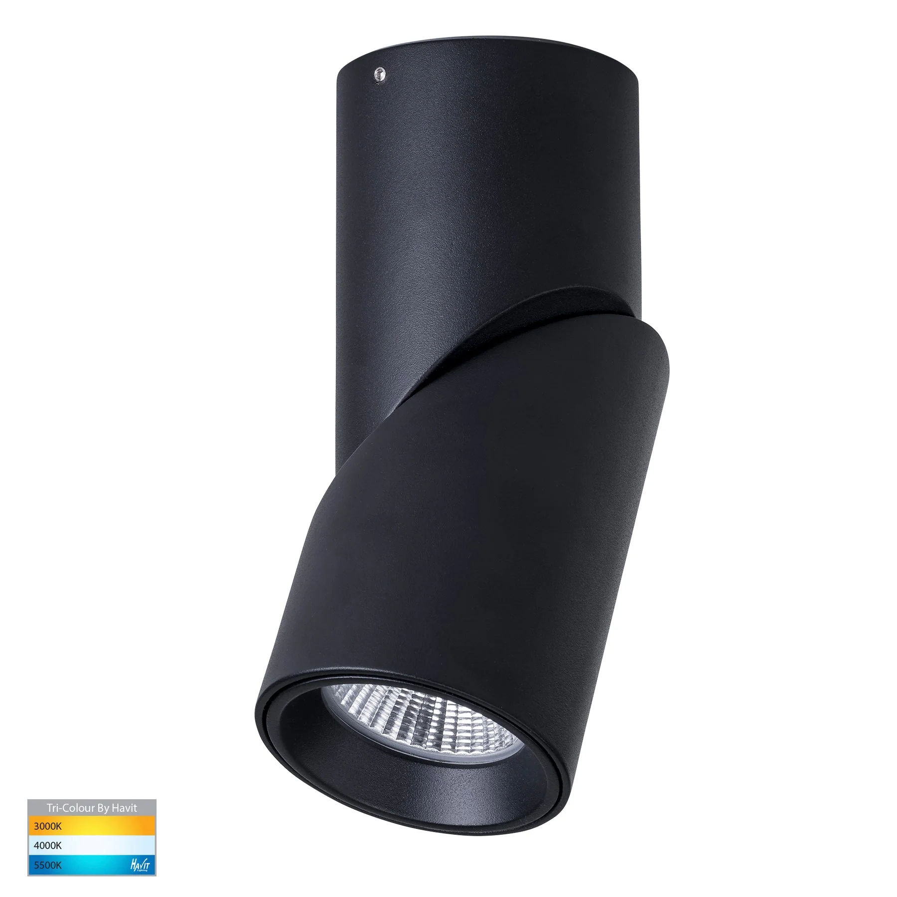 Nella 12w TRI Colour LED Surface Mounted Rotatable Round Downlight