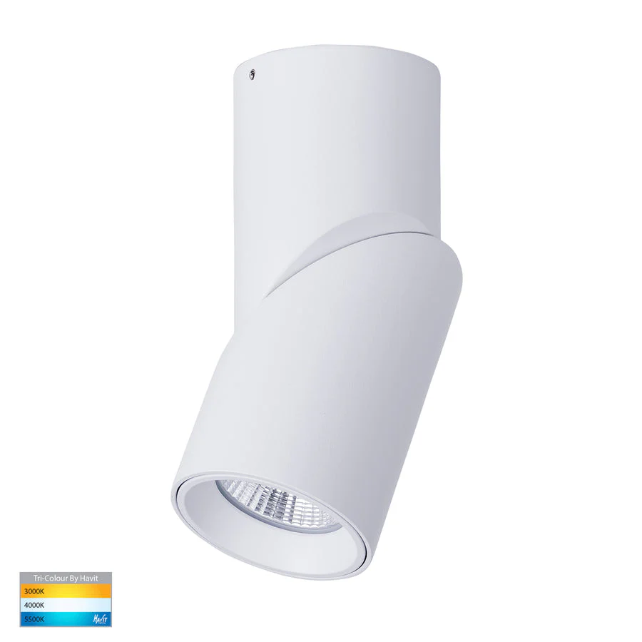 Nella 12w TRI Colour LED Surface Mounted Rotatable Round Downlight - Image 5