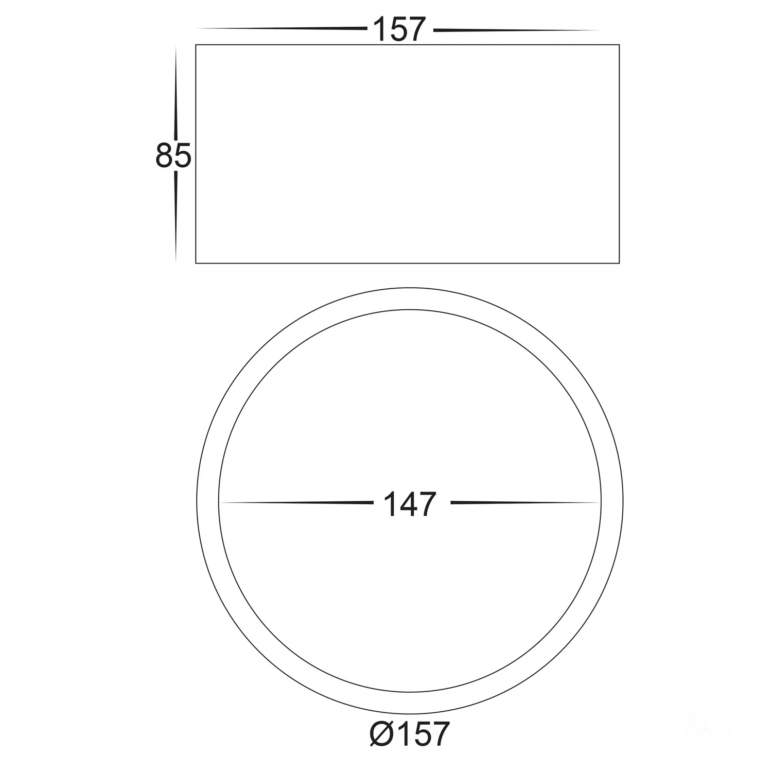 Nella 18w TRI Colour LED Surface Mounted Round Downlight - Image 3