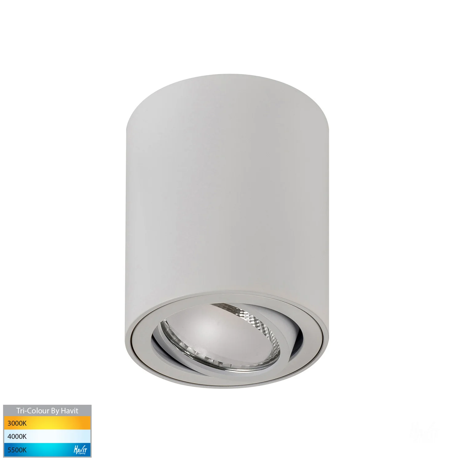 Nella 7w TRI Colour LED Surface Mounted Adjustable Round Downlight