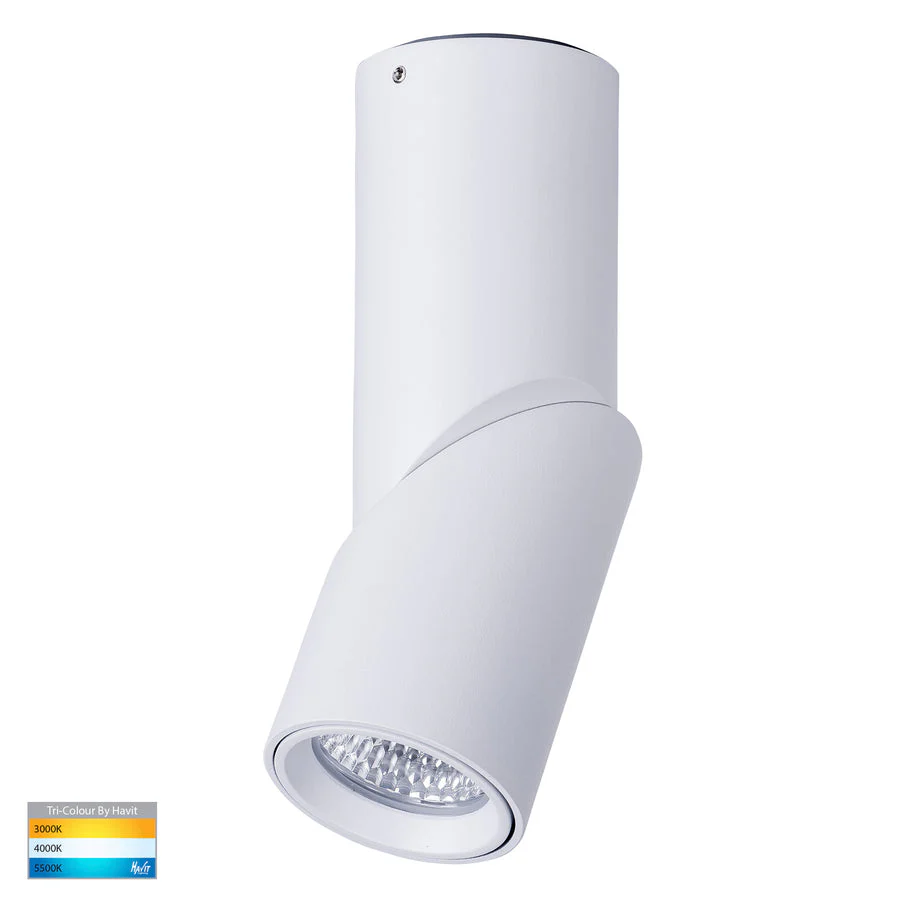 Nella 7w TRI Colour LED Surface Mounted Rotatable Round Downlight