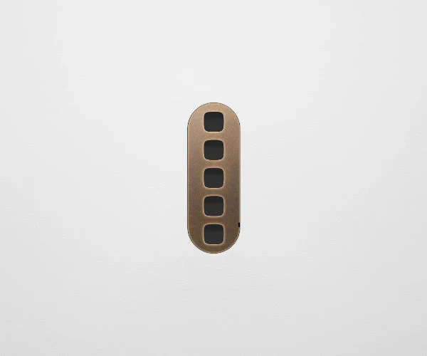 ZETR 13 Carbon 5 Gang Switch Faceplate, Available in 4 Colours - Image 5