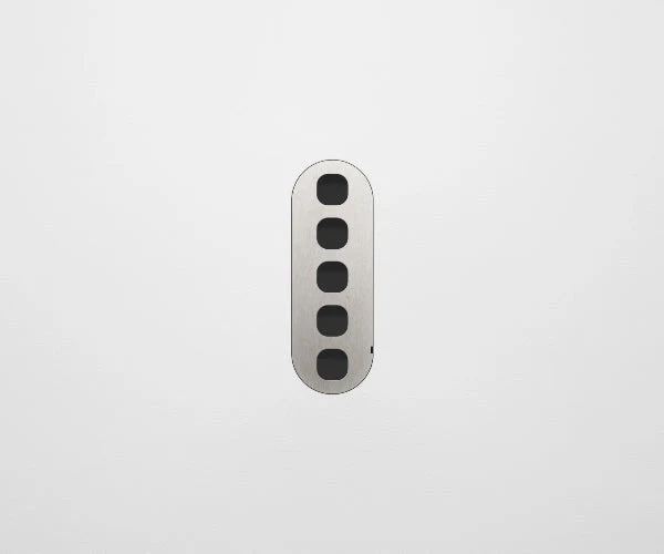 ZETR 13 Carbon Nano 5 Gang Switch Faceplate, Available in 4 Colours - Image 4